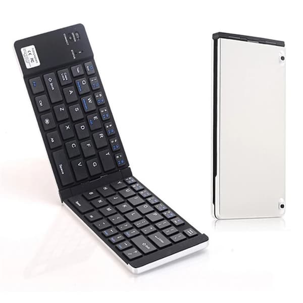 Sammenleggbart tastatur BT66, trådløst Bluetooth 66 taster, støtter Android / iOS (sølv)
