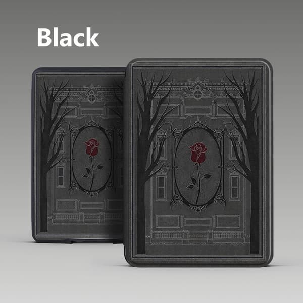 Fodral för Kindle Paperwhite 12:e 2024 Modell SA569P - Dark Academia med handrem Black