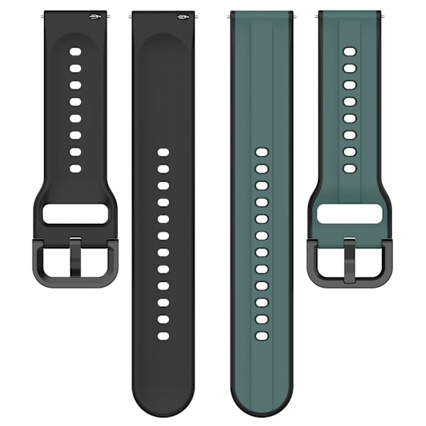 For Samsung Galaxy Watch Active2 44mm 40mm Sport Bands Dual 20mm Silicone Replacement Strap Olive Green Black E Samsung Galaxy Watch A