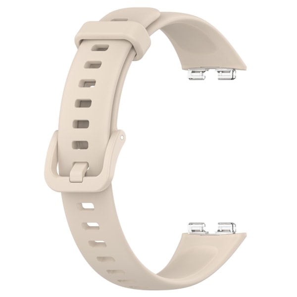 Reserveurrem 24mm PU læderurrem til Huawei Band 8 Ivory White