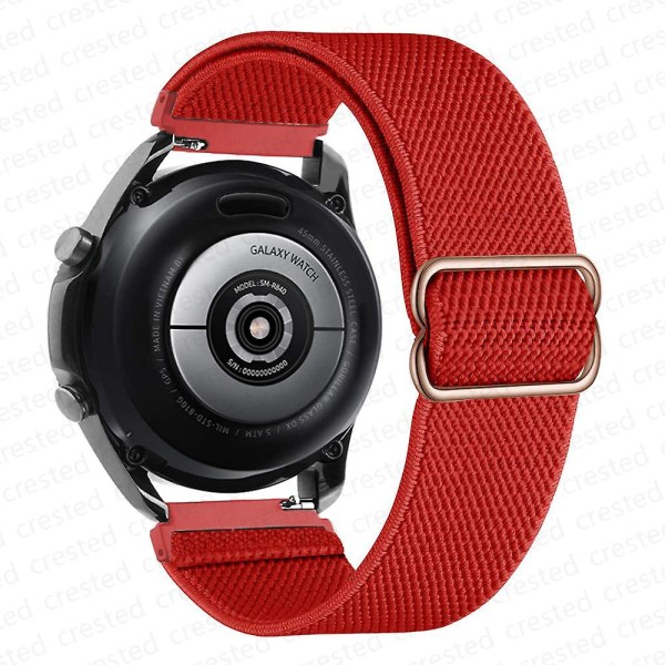 20 mm 22 mm band för Samsung Galaxy Watch 4/classic/3/5/ pro/active 2 Gear S3 Elastisk nylon Huawei Watch Gt 2 2e 3 Pro Strap 22mm red