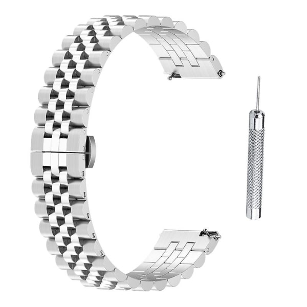 Metallurarmband Armbandsrem Andas svettsäker för Forerunner 965 Watch Silver