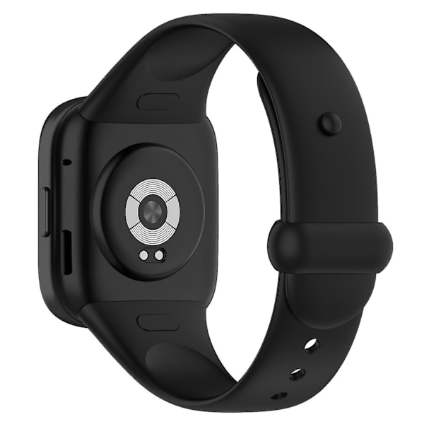 Klockarmband för Xiaomi Redmi Watch 3 Mjukt Silikonarmband med Knappspänne Black, Black A Xiaomi Redmi Watch 3