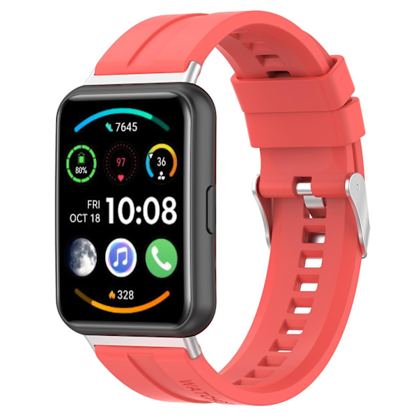 Snabbkopplad klockarmband i silikon för Huawei Watch Fit 2, 20 mm, sportklockarmband med spänne Red