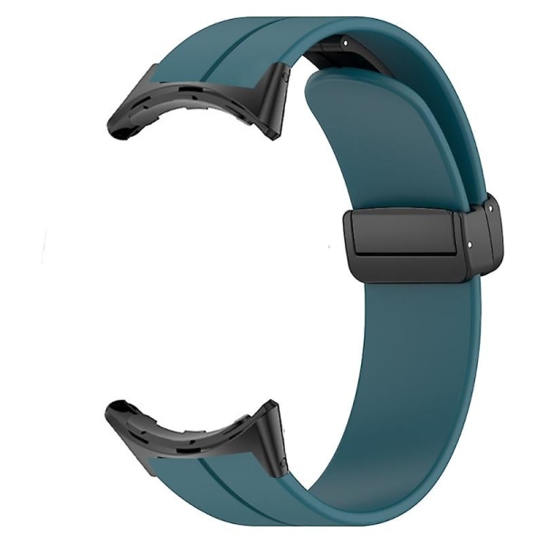 För Pixel Watch 2 Flexibelt silikonarmband Justerbart magnetiskt armband Rock blue