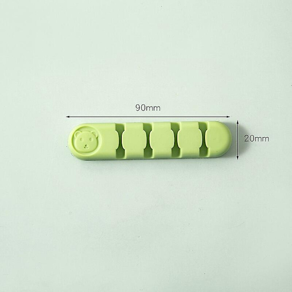 Söt kabelhållare för stationära sladdorganisatörer Office Home Snap-on Kabelfixer Plug Kabelklämmor Green