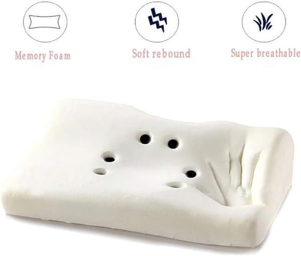 Memory Foam Cervical Kudde för Nacke och Axel, för Sidosovare (Ljusgrå) Light Gray