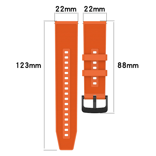 Til Huawei Watch GT 4 / Garmin Venu 2 Watch Band 22mm Blødt Silikone Rem Red