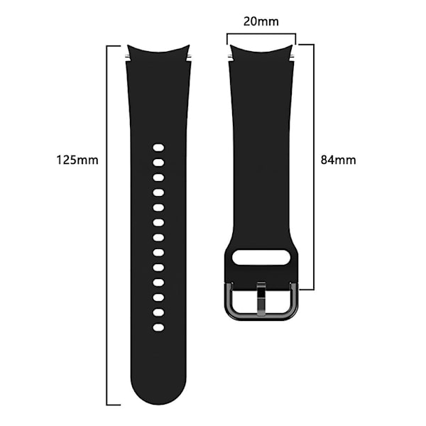 Silikoniranneke Samsung Galaxy Watch4 Classicille 42mm Black