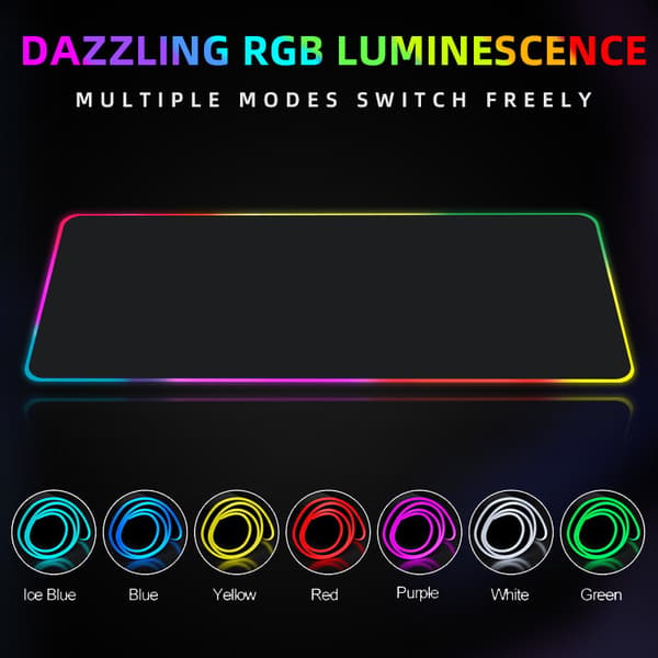 Musematte - Med 13 RGB-lysmoduser, sklisikker base (350*600*4 mm)