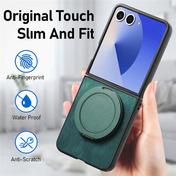 Etui til Samsung Galaxy Z Flip 7, med svingbart stativ Blue