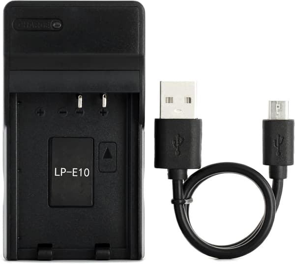 Batterioplader til Canon kamera LP-E10 oplader, EOS 1100D, EOS 1200D, EOS Kiss X50