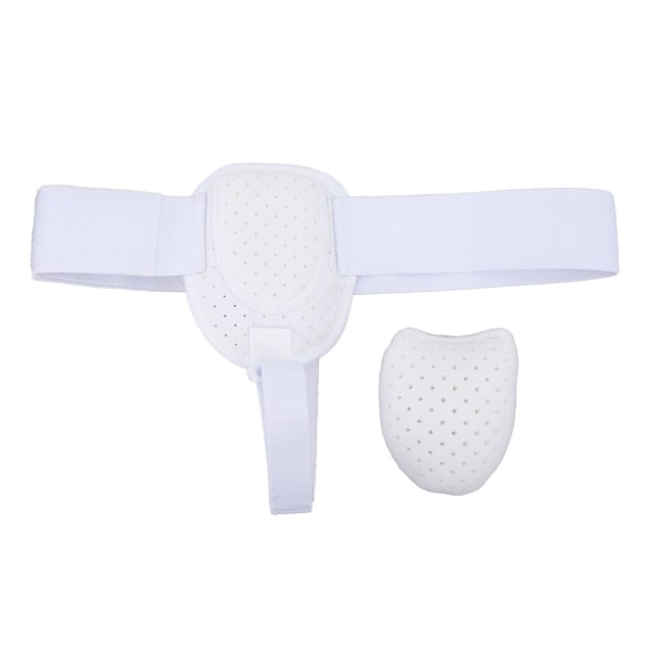 Hernia Belt Single Side Medical Decompression Fixation Adjustable Unisex Hernia Support Truss For Adults Children White