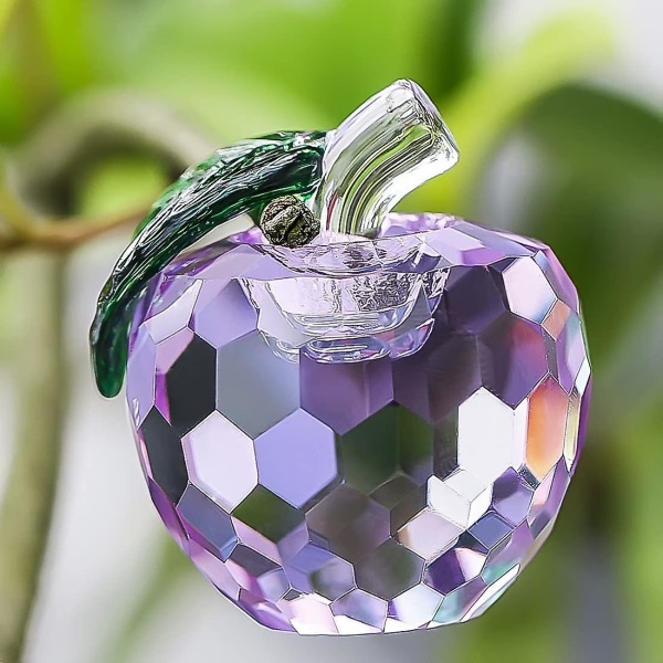 Crystal Apple Paperweight Art Lasi Hedelmät Keräilyhahmot Lahjat Ystävänpäivä Lahjat Koti Häät