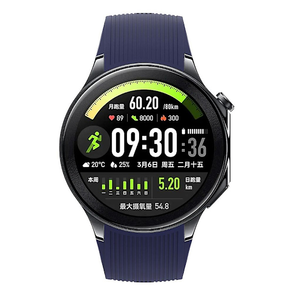 Til Oppo Watch X Udskiftning Blød Silikone Rem Justerbar Urrem Midnight Blue