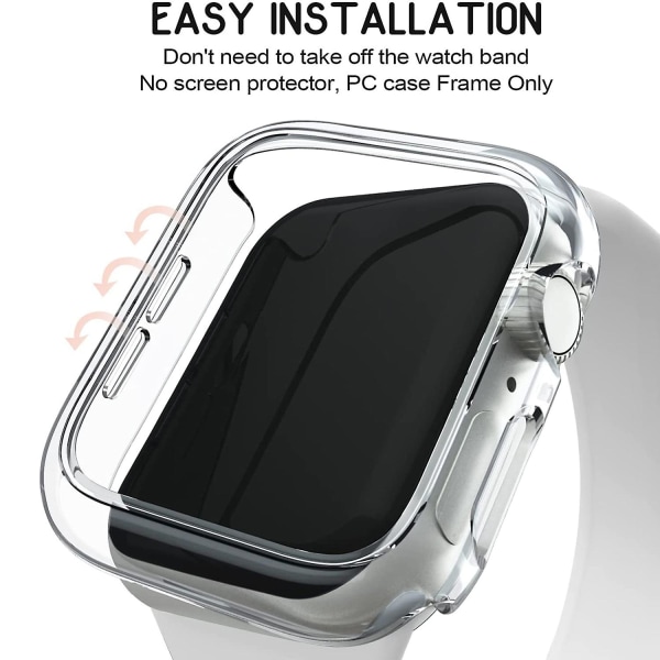 Case Apple Watch cover 41mm 45mm 44mm 40mm 44mm Lisävarusteet PC suojapuskuri Iwatch Series 6 Se 5 4 3 7 8 42mm 38mm case 38mm series 321 orang