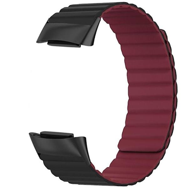 Soft Loop for Charge 6/5 Smartwatch Snabbkopplingsarmband magnetiskt armband Dark wine red