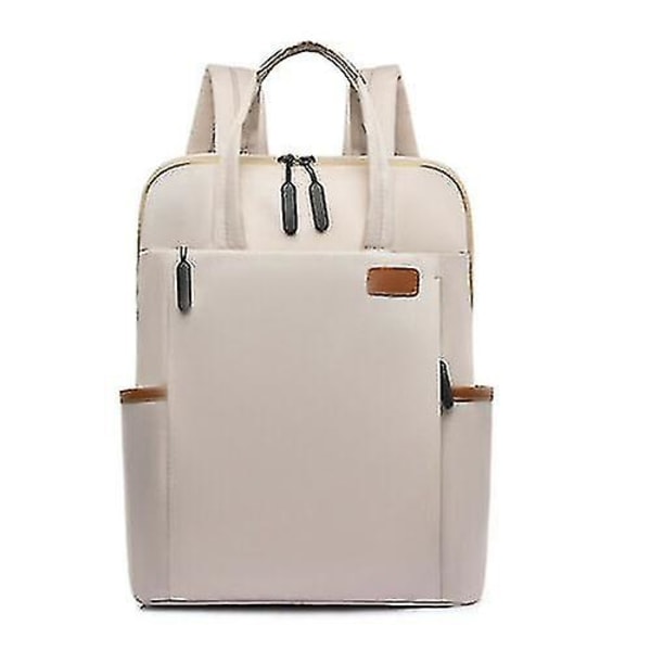 Ryggsäck för kvinnor, stöldskyddad reseryggsäck, axelväska för män, laptopväska för arbete Beige