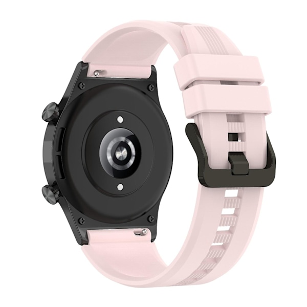 For Honor Watch GS 4 Blød Silikone Urrem 22mm Udskiftningsurrem - Mørkegrøn Light Pink