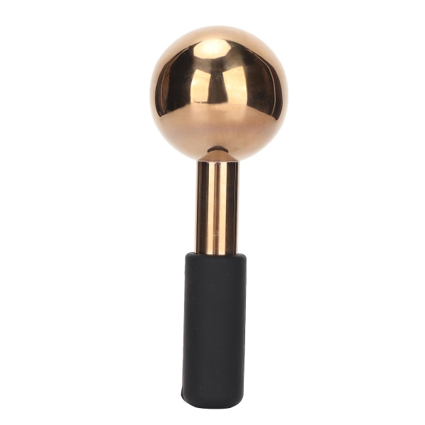 Ansigts-isglober i rosaguld, rustfrit stål, koldt isbold, reducerer rynker, anti-aging ansigtsmassagebold Black Handle