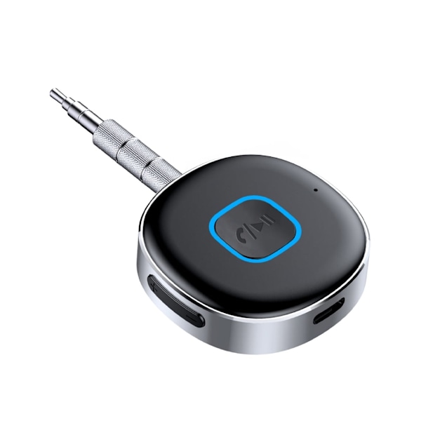 Bærbar 3,5 mm trådløs Bluetooth 5.0 bil Bluetooth-adapter til bilstereo/hjemmestereo/kablet sort