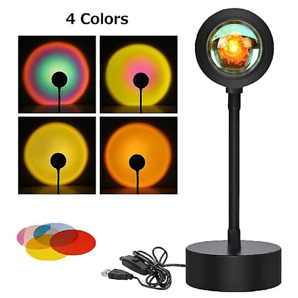 Tuya 16 Färger Bluetooth Solnedgångslampa Projektor Rgb Led Nattljus Tuya Smart App Hose 1pcs