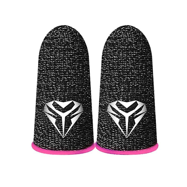 Gaming Finger Sleeves för mobila spelkontroller, 0,3 mm ledande silverfiber Anti-svett Andningsbara spelhandskar för Pubg/ros Pink