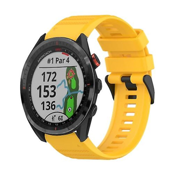 Garmin Approach S62 22 mm vaakasuora rakenne silikonikellon watch irrotustyökalulla WEW Yellow
