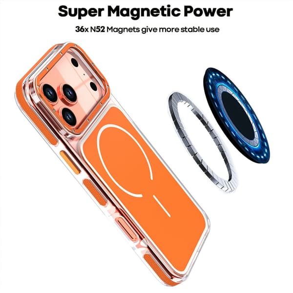 Deksler til iPhone 17 Pro Max, magnetisk deksel i to farger, støtsikkert TPU PC Black For iPhone 17 Pro Max