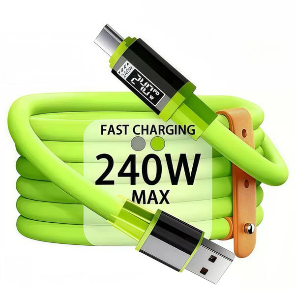 Opladerkabel 240W til USB til Type-C, 1,5M ledning Black