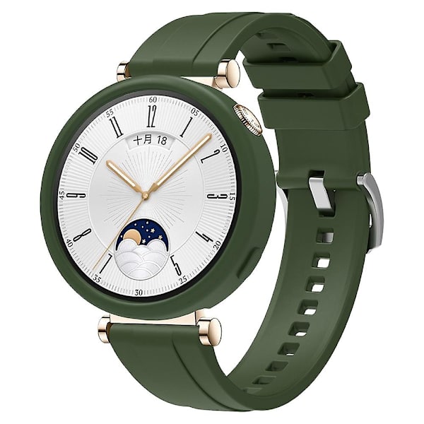Til Huawei Watch GT 4 41mm Blød Silikone Urrem Rem Tilbehør - Orange Dark Green