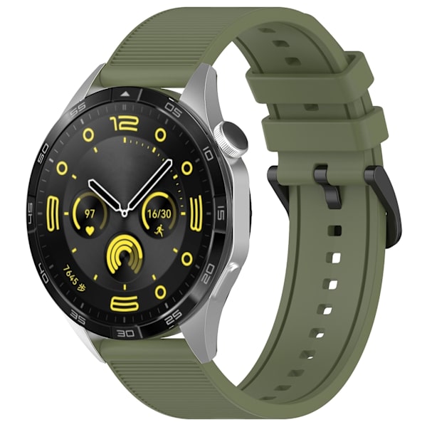Til Huawei Watch GT 4 / Garmin Venu 2 Watch Band 22mm Blødt Silikone Rem Official Green