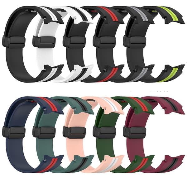 Silikoneurrem til Samsung Galaxy Watch 5 44mm Wine Red Black