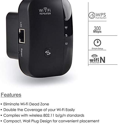 Wi-Fi-forsterker Repeater 300 Mbps (hvit)