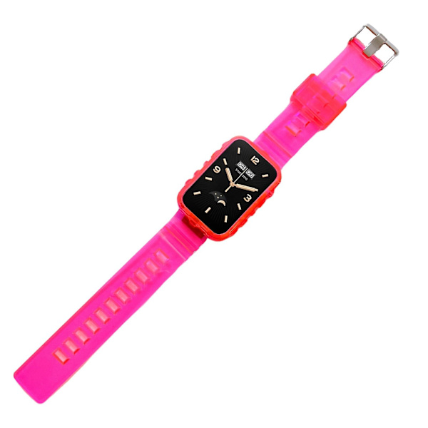 Integrert silikonklokkebånd for Xiaomi Mi Band 7 Pro Rose Red