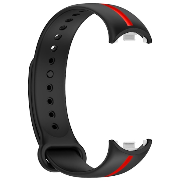 Myk silikonklokkebånd for Xiaomi Smart Band 8 tofarget justerbar håndleddsrem med spenne/gul B Xiaomi Smart Band 8