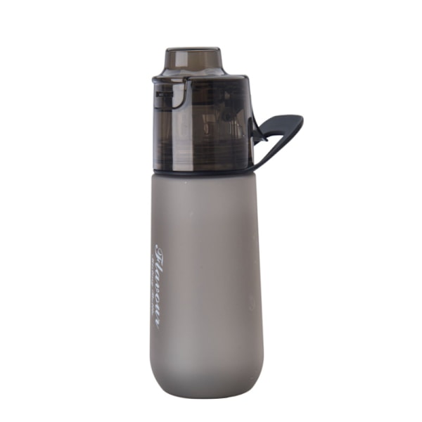 750 ml Doftvattenkopp med 1 smakpod, läckagesäker med sugrör, lämplig för utomhussporter, barnpresenter Matte Black