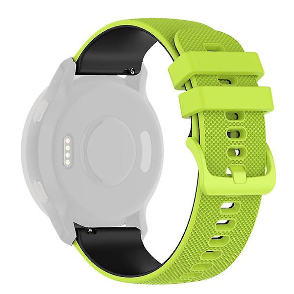 Garmin Venu2 Plus/Vivoactive 3/Vivomove Sport Silikon Armband Ersättning Klockarmband 20mm Light Green Black H Other Smartwatch Model