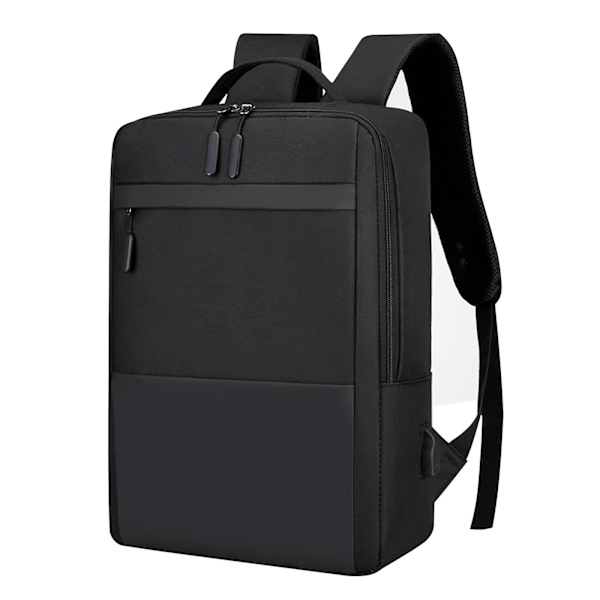 Liiketoiminnan reppu, vedenpitävä laukku matkustamiseen, lentokoneeseen sopii 15,6 tuuman kannettava tietokone USB-latauksella Black