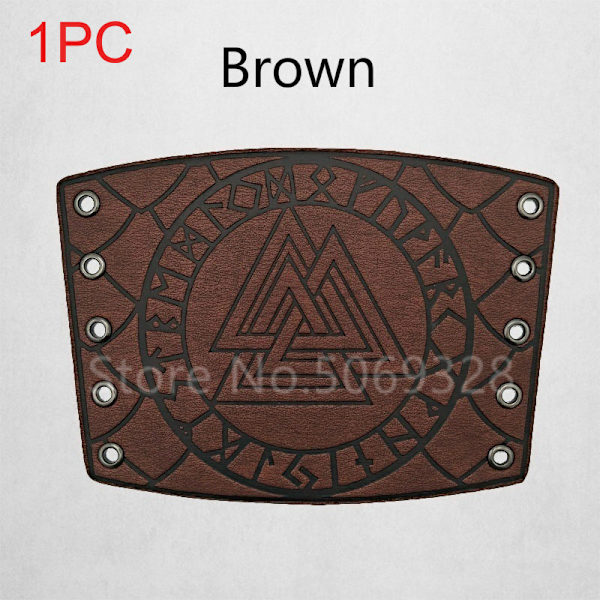 1 st Cosplay-rekvisita Faux Läder Bracer Viking Kostym Spets Arm Armor Manschett Cross String Steampunk Medeltida Gauntlet Armband Red