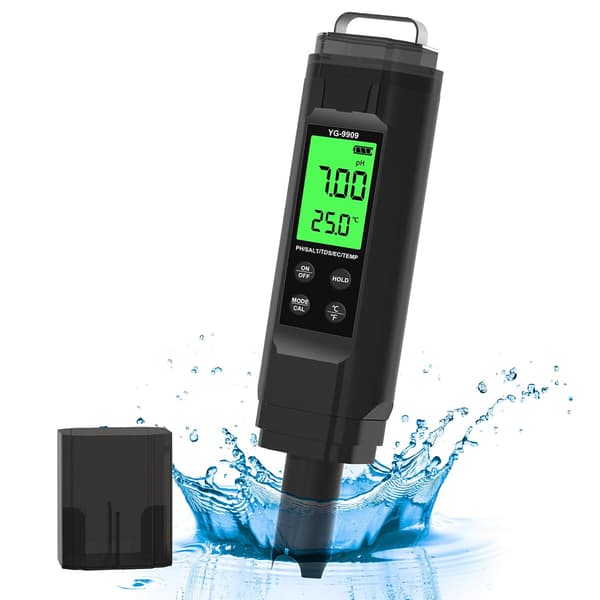 5 i 1 Digital Vandtester, TDS, Salinitet, EC, Temp, pH-måler til Vand