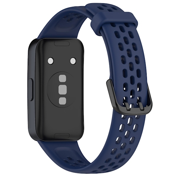 For Huawei Band 8 Pustende Silikon Smart Watch Rem Pusterom Slitasje Håndleddsbånd Midnight Blue