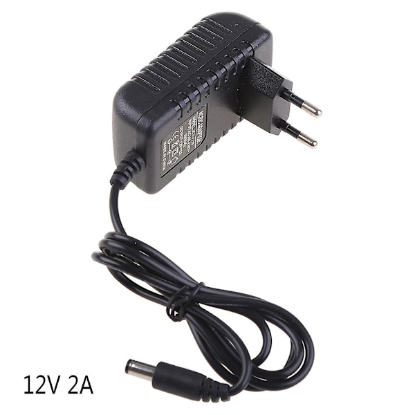 12v 2a AC-konverteradapter til DC 5.5x2.1mm+4.0x1.7mm Strømkabel 1m