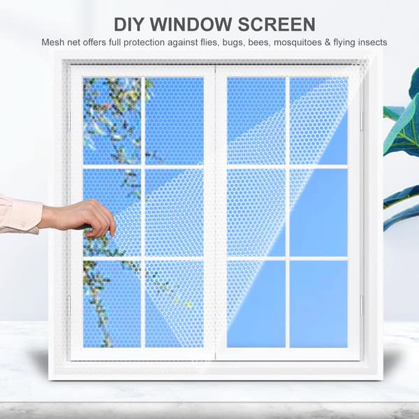 Hyttysverkko ikkunaan itseliimautuvilla teipeillä White 150*200 Cm