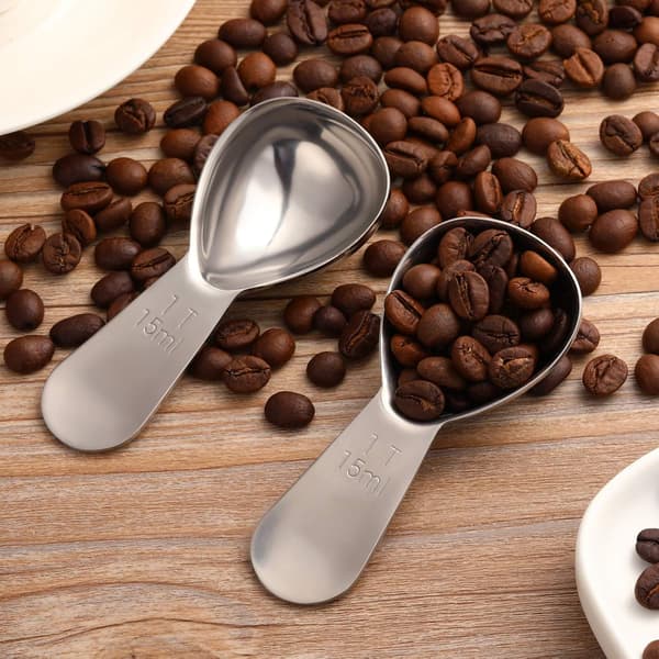 3-pak kaffeske, måleske i rustfrit stål 15 ml