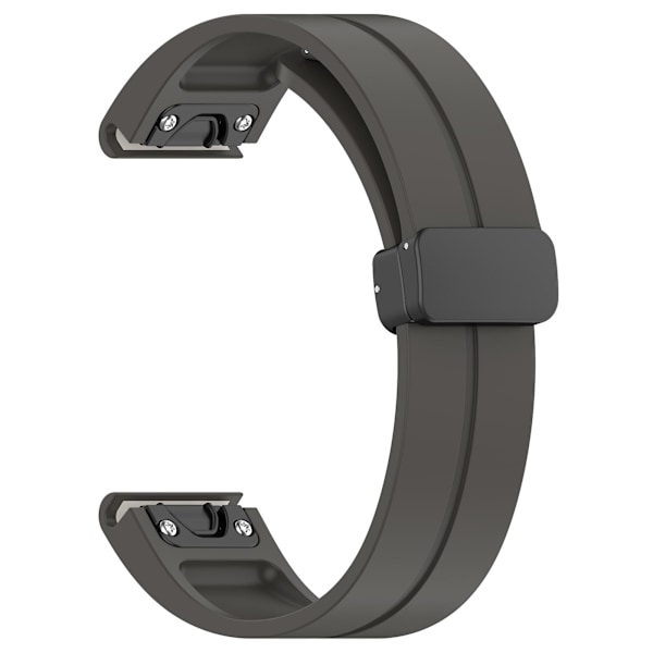 22mm Magnetisk Silikonerem til Huawei Watch Gt 4 46mm/samsung Galaxy Watch3 45mm/garmin Venu 3 Sort Spænde Urrem Dark Grey