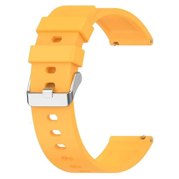 Silikonklockarmband för Garmin Venu/Venu 2 Plus/Venu Sq/Venu Sq 2, 20 mm klockarmband med spänne i rostfritt stål Yellow