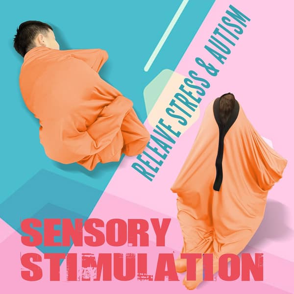 Strumpor - Sensorisk stretchkropp för att lindra stress, storlek M (Orange)