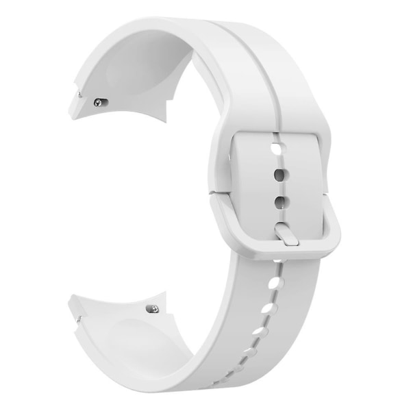 Sport silikone rem til Samsung Galaxy Watch 5/4 44mm 40mm Armbånd Armbånd Galaxy Watch 5 Pro 45mm/4 Classic 46mm 42mm bånd galaxy watch 5 40mm official White