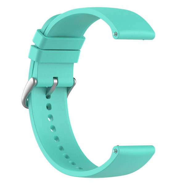 Samsung Galaxy Watch 5 Pro 45mm/Huami Amazfit Bip 3/3 Pro -silikoniranneke 20mm säädettävä rannehihna Lake Blue Silver Buckle